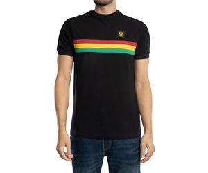 Trojan Retro Stripe Pique Tee TR/8994 Black