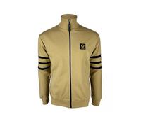 Trojan Retro Stripe Sleeve Track Top with Rib Collar Cuff & Hem Zip Pockets TR/8951 Camel