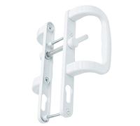 Trojan Sparta 92PZ XL White sliding patio door handles with inline locking lever, and powder coated durable finish.