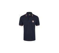 Trojan St George Badge Pique Polo Premium 220gr Pure Cotton Two Button Placket Twin-Tipping Regular Fit - TR/9078 Navy