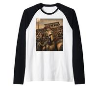 Trojan Student Funny Selfie Vintage Game Day Cool Mascot Raglan Baseball Tee