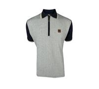 Trojan Textured Houndstooth Panel Polo TR/8973 3XL Navy