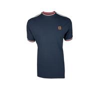 Trojan Three Colour Tipped Pique Polo Shirt TC/1042 Navy