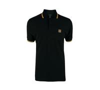 Trojan Three Colour Tipped Pique Polo TC/1041 4XL Black