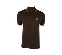 Trojan Three Colour Tipped Pique Polo TC/1041 4XL Chocolate