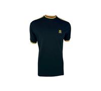 Trojan Three Colour Tipped Pique Polo TC/1042 Black M