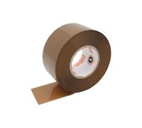 Trojan Ultra Tape, Low Noise Packaging Tape - 50MM CORE - 48mm x 150m Ultra Long Rolls Clear, Brown or fragile (1 roll, Buff)