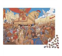 Trojan War Puzzle for Adults 1000Pc Recyclable Ancient Battle Senior Puzzles Impossible Hard Difficult Challenging Relieve Senile Dementia Activity 70x50cm/1000pcs