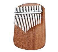 TRoki 17-Key Thumb Piano: Mahogany Spruce Panel, Classical Musical Instrument with Rounded Design, Wooden Keyboard for Beginners