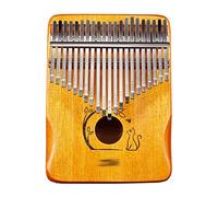 TRoki 21-Key Mahogany Body Kalimba Thumb Piano: Exquisite Wood Single Board Musical Instrument - Perfect for Finger Piano Enthusiasts (D, 21 Keys)
