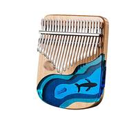 TRoki 21-Key Thumb Piano: Solid Epoxy Resin Wood Keyboard, Perfect Musical Gift (Color: D, Size: 21-key)