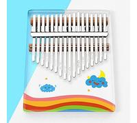 TRoki Colorful 17-Key Transparent Kalimba with Cartoon Design - Perfect Musical Instrument for Beginners