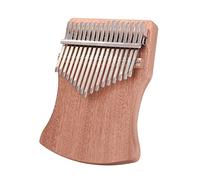 TRoki Compact 17-Key Mahogany Finger Piano: Lightweight Portable Instrument (Silver, 170x130x40mm)
