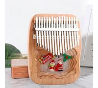 TRoki Exquisite African Peach Wood Thumb Piano: 17-Key Kalimba with Engraved Micro Landscape Decorations (Choice of Vibrant Colors)