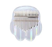 TRoki Transparent 17-Key Acrylic Thumb Piano with Tuner Hammer - Vibrant Finger Keyboard for Musicians