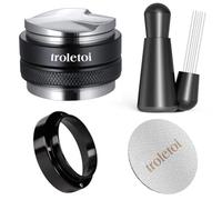 troletoi 54mm Espresso Accessories Kit - Coffee Distributor & Tamper Leveler, WDT Tool, Dosing Funnel and Puck Screen, Fits Sage 54mm Espresso Machines, Barista Espresso Machine Accessories