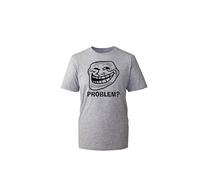 Troll Face Meme T-Shirt - Funny ‘Problem?’ Internet Meme Tee - Classic Viral Design - Unisex Red Cotton Top - Humorous Graphic Shirt