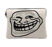 Troll Face Ugly Fun Meme Internet Joke 10 Inch Laptop Protective Case with Printed in France Linen Look