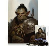 Troll Warrior Fantasy Art Jigsaw Puzzles for Teenagers 1000 Memory Training Serene Activity Flawless Cut Seasonal Gift (38x26cm)