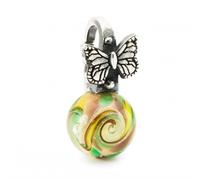 Trollbeads Butterfly Garden Pendant TAGPE-00083 - Sterling Silver / Glass