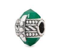 Trollbeads Calming Shelter Bead TAGBE-00311 - Distinctive Detail | Acotis - Sterling Silver / Onyx