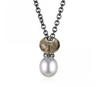 Trollbeads Fantasy Grey Prism Necklace - Polished Quality | Acotis Diamonds - Sterling Silver / Prism / Pearl