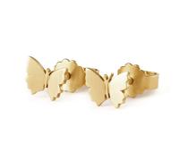 Trollbeads Flutter Tiny Gold Plated Earring Studs | Trollbeads UK J… - Gold Plated