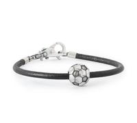 Trollbeads Football Passion Leather Bracelet - Bold Statement | Acotis - Size 21 cm - Length including lock