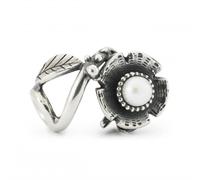 Trollbeads Framed by Flower Bead TAGBE-00288 - Premium Finish | Acotis - Sterling Silver / Pearl
