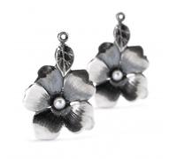 Trollbeads Freedom Flower Earrings TAGEA-00082 - Distinctive - Pearl / Sterling Silver