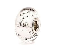 Trollbeads Glass Bead White steel