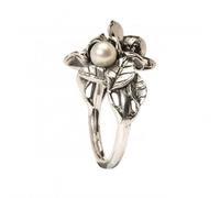 Trollbeads Hawthorn With Pearl Ring TAGRI-00221 - Distinctive - Size R - 59