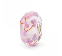 Trollbeads Peach Blossom Bead TGLBE-20352 - Refined Craftsmanship | Acotis - Sterling Silver/Glass