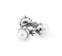 Trollbeads Pearls of Light Bead TAGBE-00291 - Sterling Silver / Pearl