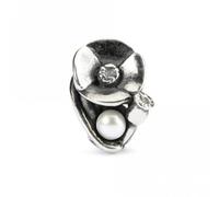 Trollbeads Poppies of August TAGBE-00034 - Pearl / Sterling Silver