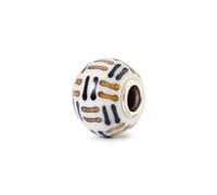 Trollbeads Rhythm Lines Glass Bead Charm | Handcrafted Glass Jewellery Bead for Bracelets & Necklaces