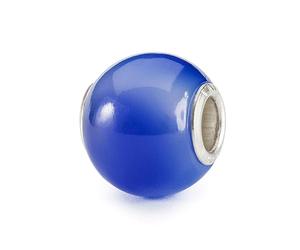 Trollbeads Round Blue Agate Bead