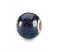 Trollbeads Round Blue Goldstone Bead TGLBE-20397 - Signature Edition | - Sterling Silver / Stone