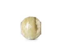 Trollbeads Round Green Yellow Calcite Facet Bead | Trollbeads UK Je… - Silver / Stone