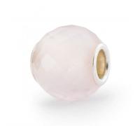 Trollbeads Round Rose Quartz Facet Bead TSTBE-00031 - Timeless Design | - Stone/Silver