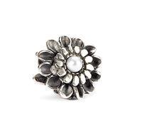 Trollbeads Chrysanthemum of November TAGBE-00037 - Pearl / Sterling Silver