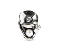 Trollbeads Poppies of August TAGBE-00034 - Pearl / Sterling Silver