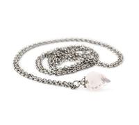 Trollbeads Silver Fantasy Necklace with Rose Quartz (90cm)