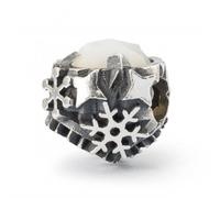 Trollbeads Snowball Bead - Sterling Silver / Mother Of Pearl