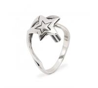 Trollbeads Sterling Silver Lucky Stars Fantasy Ring - Contemporary Appeal | - Size 54 - Sterling Silver