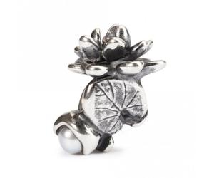 Trollbeads Water Lilies of July TAGBE-00033 - Classic Look | - Pearl / Sterling Silver