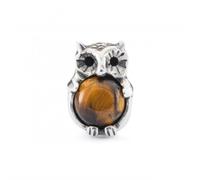 Trollbeads Willful Owl Bead TAGBE-00290 - Signature Edition | Acotis - Sterling Silver / Stone