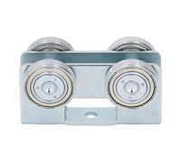 Trolley Assembly 4 Wheel Beam Roller, Heavy Duty Sliding Door Pulley System with Deep Groove Ball Bearings, 550lb Load Capacity Alloy Steel Trolley for Wardrobe Cabinets Curtains a