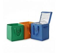 Trolley Bags Xtra bag 3 pack, blue, orange and green bag included, Reusable Grocery Shopping, Foldable, rigid sides, rigid bottom, Heavy Duty, Tote, Daily, w/hard bottom (multicolour 3 pack)