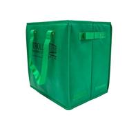 Trolley Bags Xtra bag, Reusable Grocery Shopping, Foldable, rigid sides, rigid bottom, Multipurpose, Heavy Duty, Tote, Daily, Utility, w/hard bottom (green)